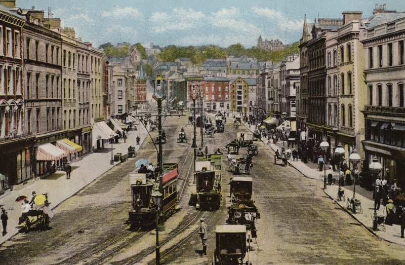 Irlanda del Sur: Patrick Street, Cork (foto a color) de Photographer Irish