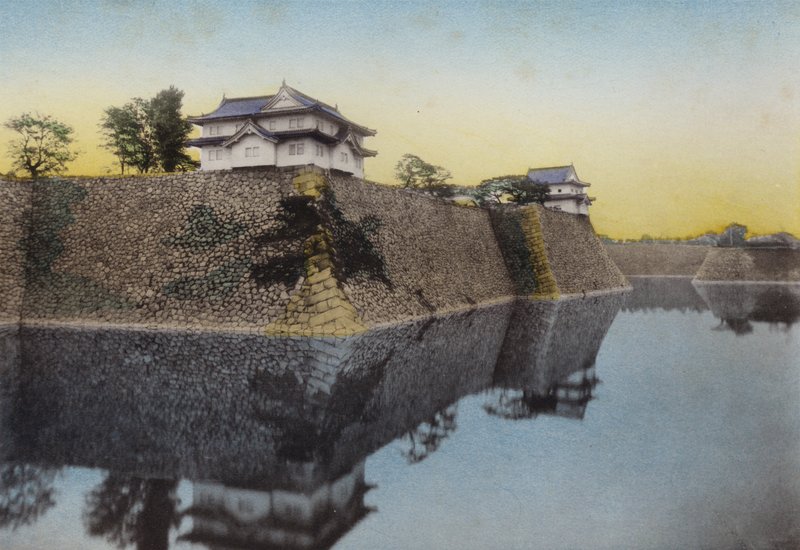 Japón, c.1912: El Castillo de Osaka construido en 1583 por Hideyoshi de Photographer Japanese