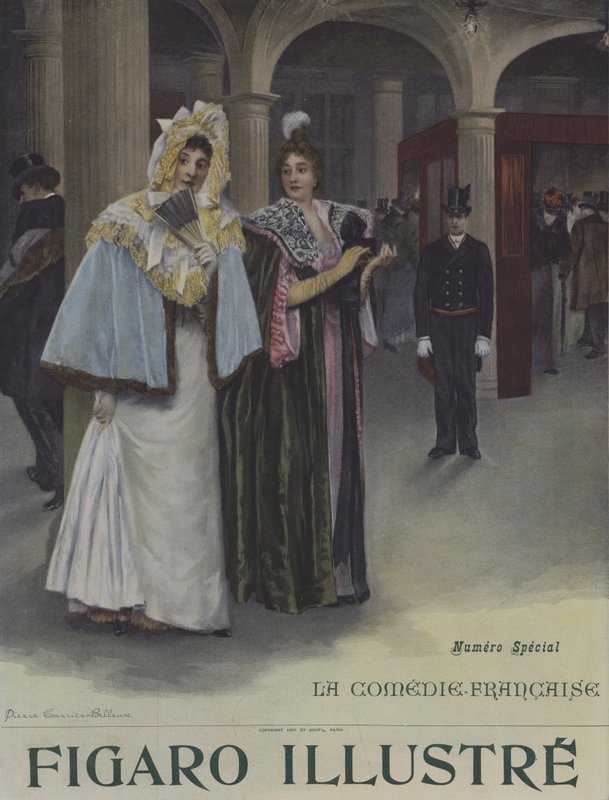 Un Día de Suscripción en la Comédie-Française. Portada de Le Figaro Illustré, junio de 1897 de Pierre Carrier Belleuse