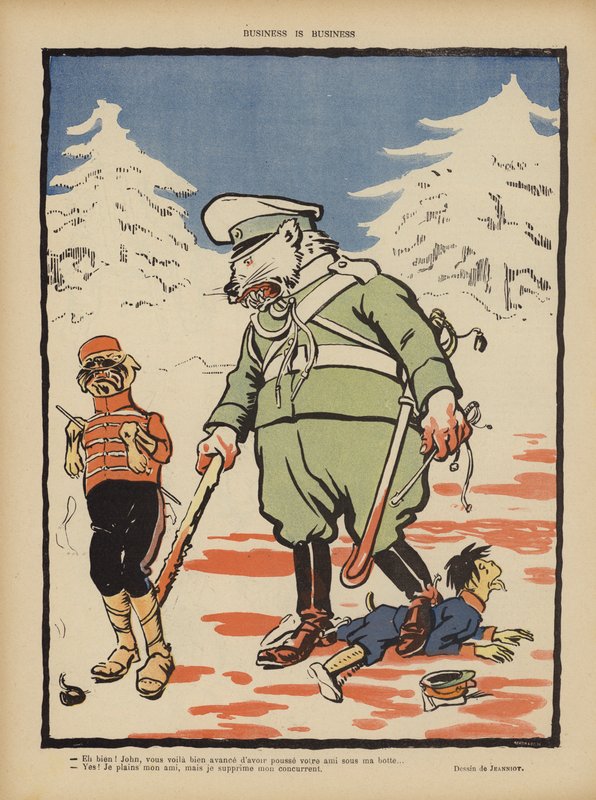 El negocio es el negocio. Ilustración para Le Rire de Pierre Georges Jeanniot