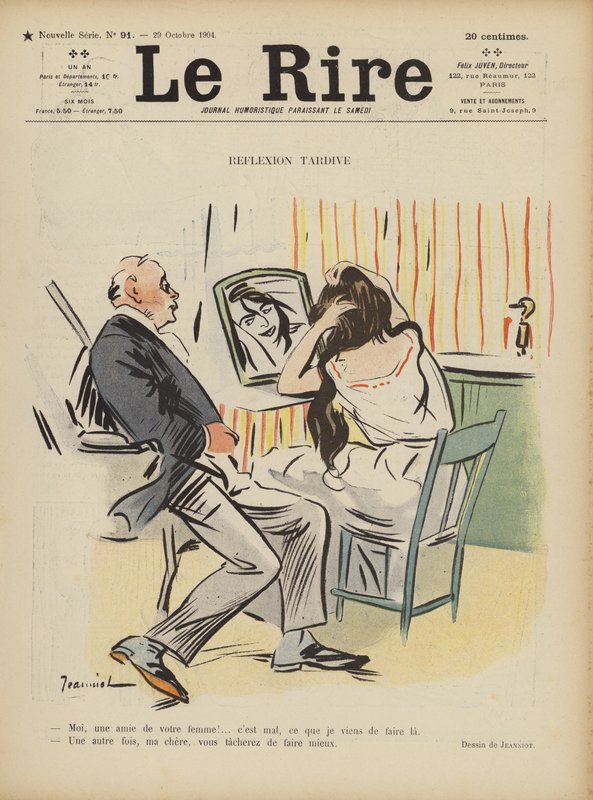 Ilustración para Le Rire de Pierre Georges Jeanniot