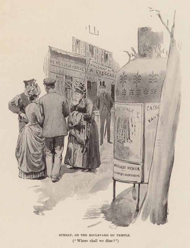 Domingo, en el Boulevard du Temple (grabado) de Pierre Georges Jeanniot
