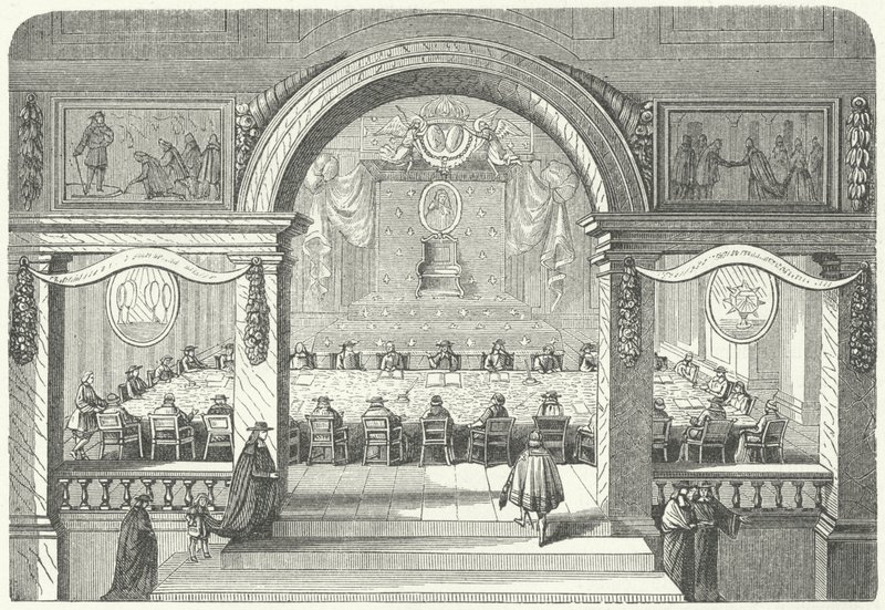 Reunión de la Academia Francesa de Ciencias en el Louvre de Pierre Paul Sevin