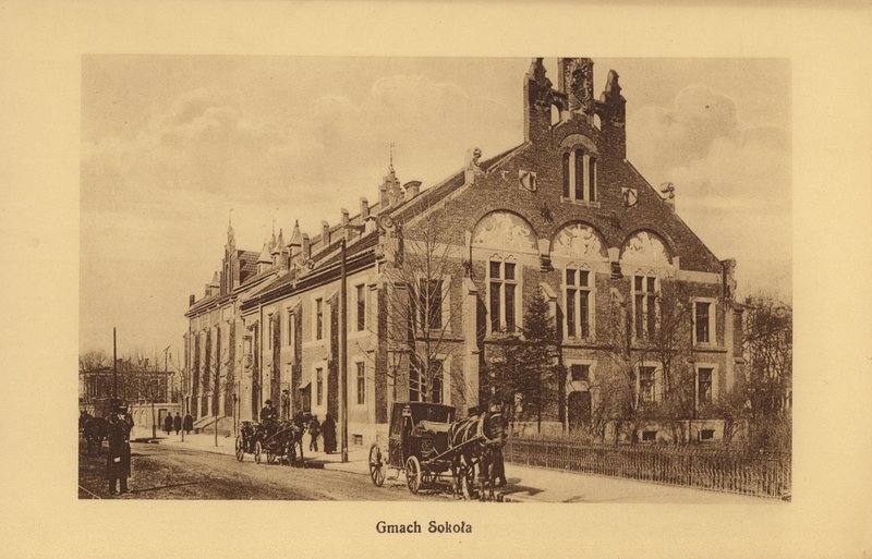Cracovia-Krakau: Edificio Sokola (fotografía en blanco y negro) de Polish Photographer
