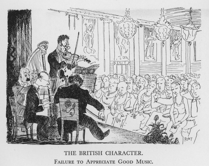 El carácter británico, incapacidad para apreciar la buena música de Pont