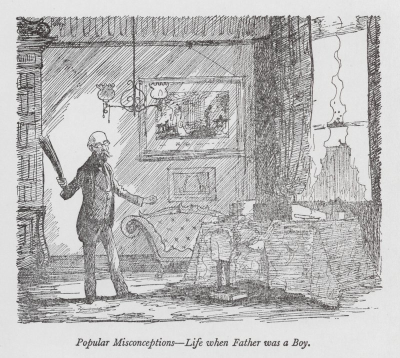 Conceptos erróneos populares - La vida cuando papá era niño (litografía) de Pont (1908 40)
