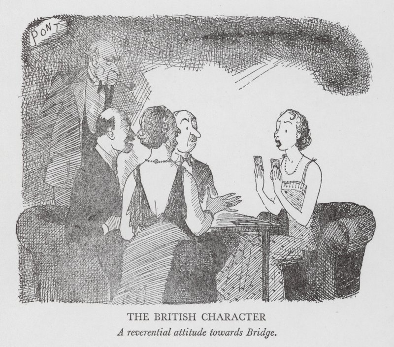 El carácter británico, Una actitud reverencial hacia Bridge (litografía) de Pont (1908 40)