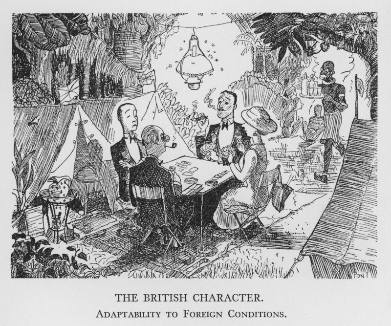 El carácter británico, adaptabilidad a condiciones extranjeras de Pont