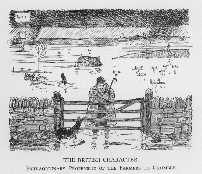 El carácter británico, extraordinaria propensión de los granjeros a quejarse de Pont