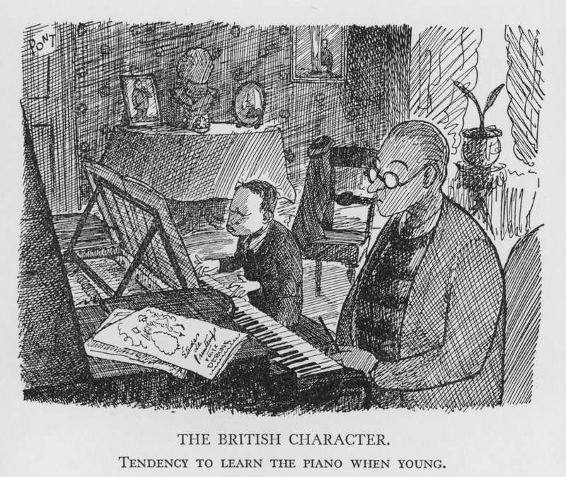 El carácter británico, tendencia a aprender piano cuando joven de Pont