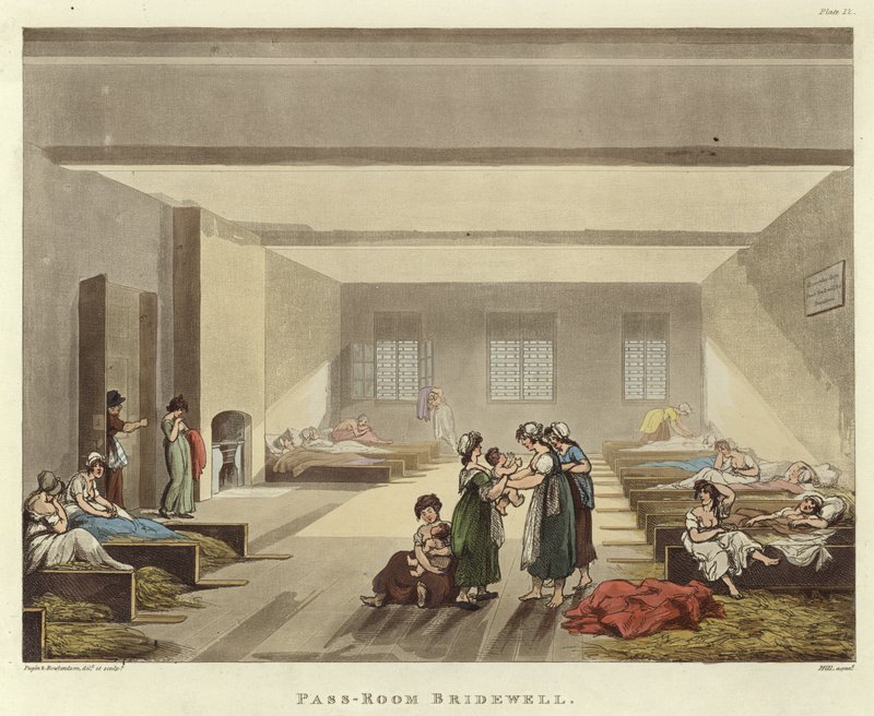 Sala de paso Bridewell de Pugin and Rowlandson