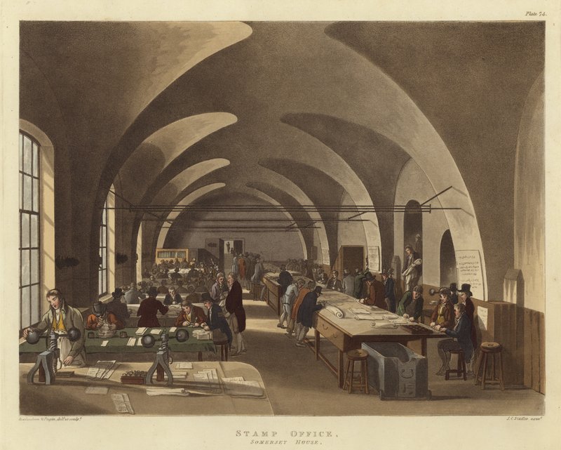 Oficina de sellos de Pugin and Rowlandson