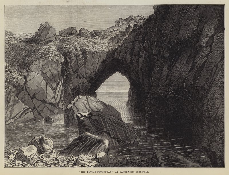 La sartén del diablo en Cadgewith, Cornualles de R. Dudley