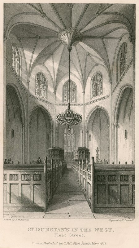 San Dunstan en el Oeste; Iglesia de San Dunstan, Fleet Street, Londres de R. W. Billings