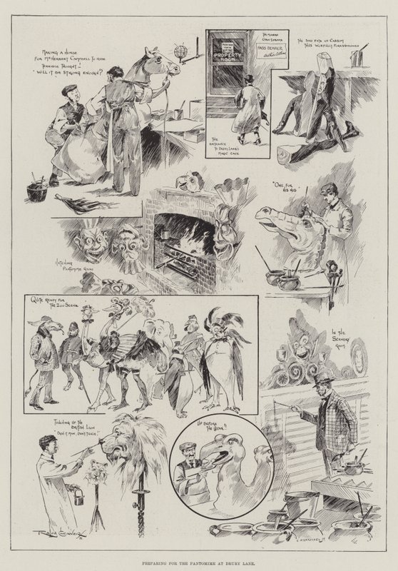Preparándose para la pantomima en Drury Lane de Ralph Cleaver