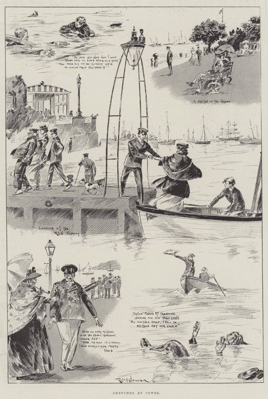 Bocetos en Cowes de Ralph Cleaver