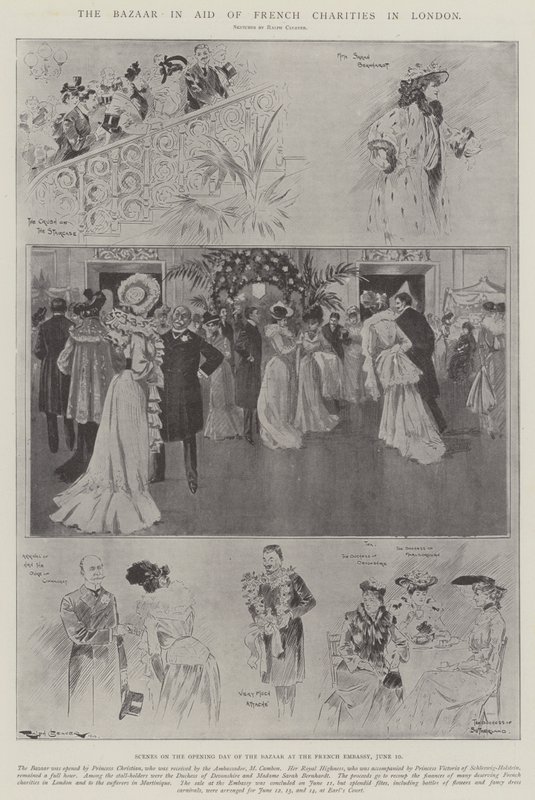 El bazar en ayuda de las caridades francesas en Londres de Ralph Cleaver