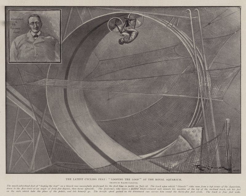 La última hazaña ciclista, haciendo el bucle en el Royal Aquarium de Ralph Cleaver