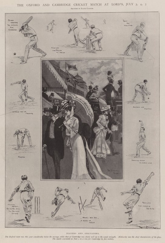 El partido de cricket de Oxford y Cambridge en Lord