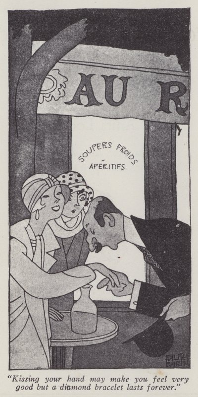 Ilustración para Los caballeros las prefieren rubias de Anita Loos de Ralph Barton