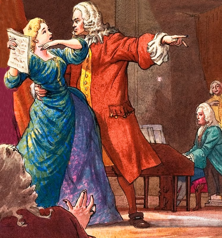 Handel intenta controlar a una temperamental cantante de ópera de Ralph Bruce