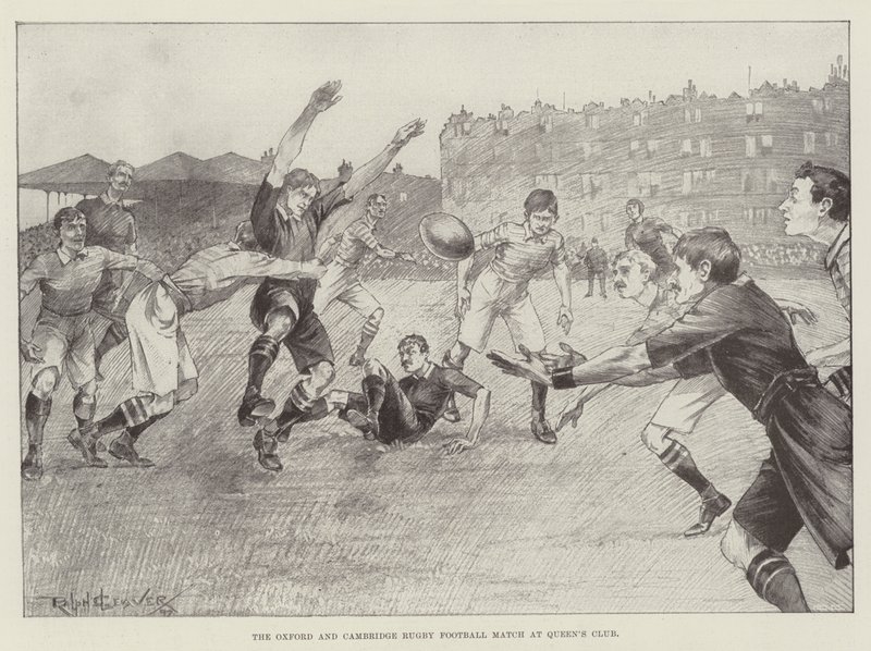 El partido de rugby Oxford y Cambridge en el Queen