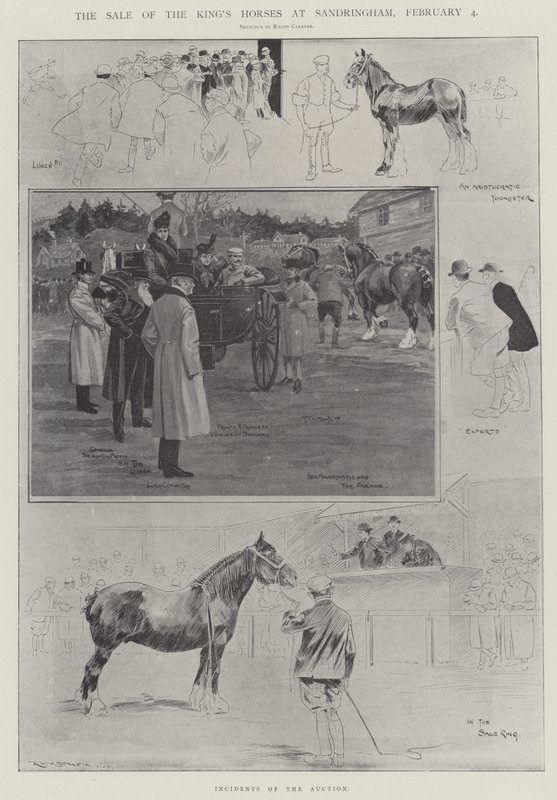 La Venta de los Caballos del Rey en Sandringham, 4 de febrero de Ralph Cleaver