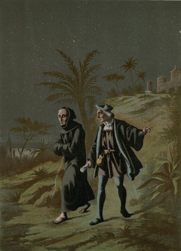 Colón con el Prior de La Rábida van a Palos de Ramon Puiggari