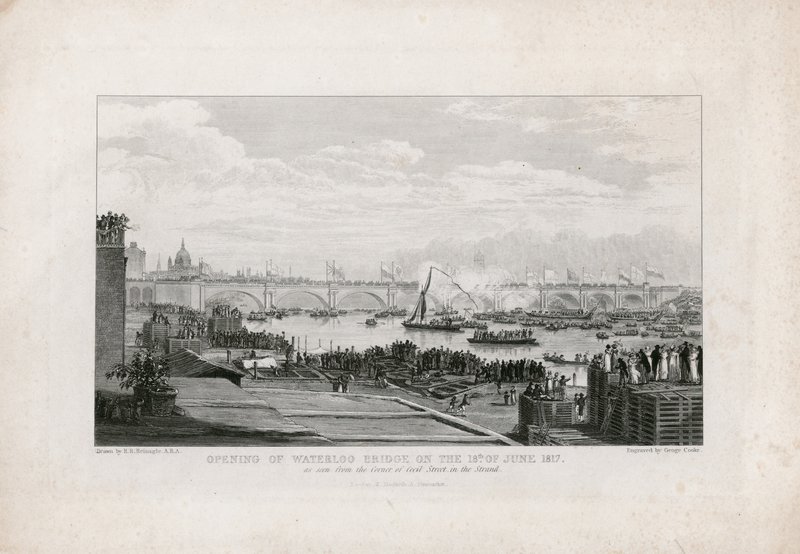 Puente de Waterloo, Londres, inauguración el 18 de junio de 1817 de Ramsay Richard Reinagle