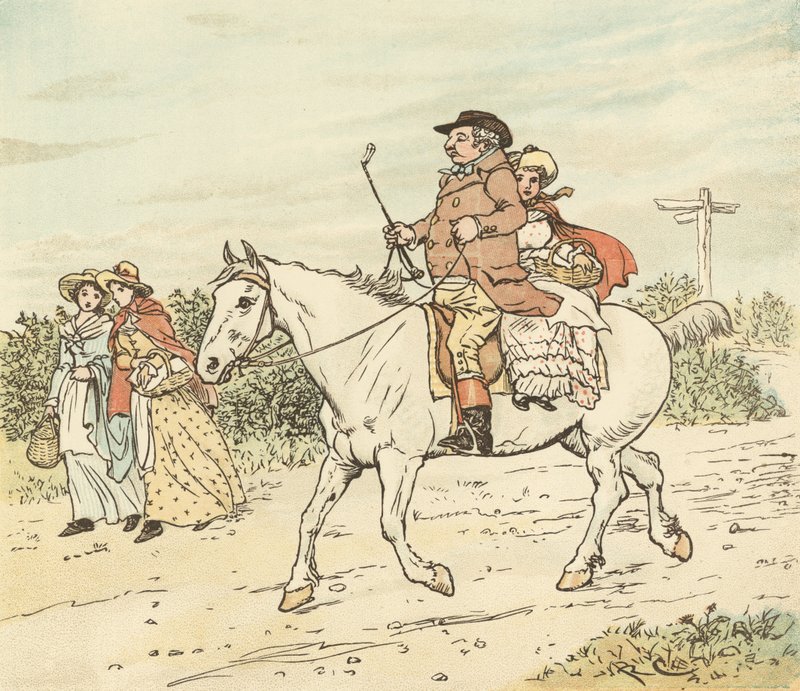 Un granjero trotaba sobre su yegua gris de Randolph Caldecott