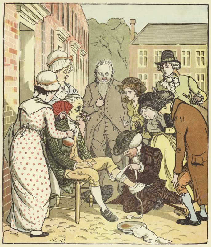Una elegía sobre la muerte de un perro loco de Randolph Caldecott