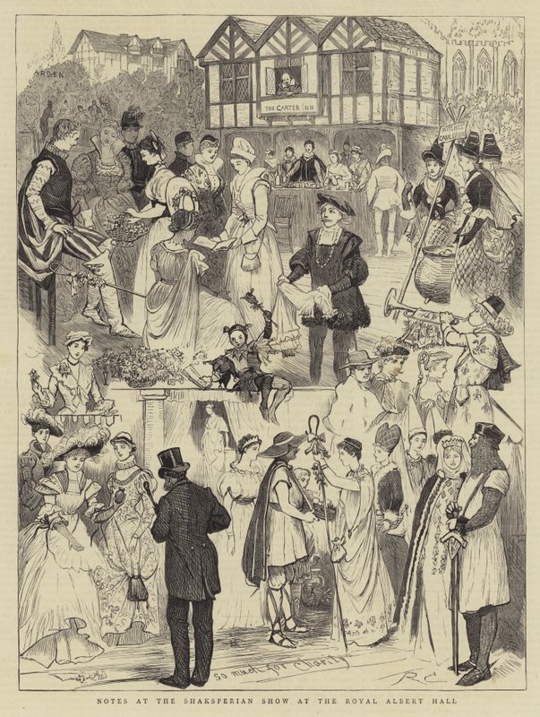 Notas en el Espectáculo Shakesperiano en el Royal Albert Hall de Randolph Caldecott