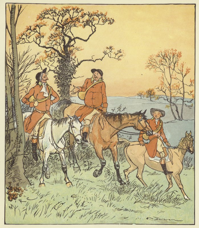 Los tres cazadores joviales de Randolph Caldecott