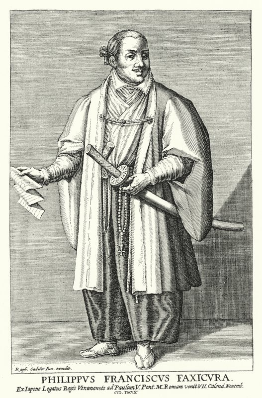 Hasekura Tsunenaga, embajador japonés ante el Papa, 1615 de Raphael I after Sadeler