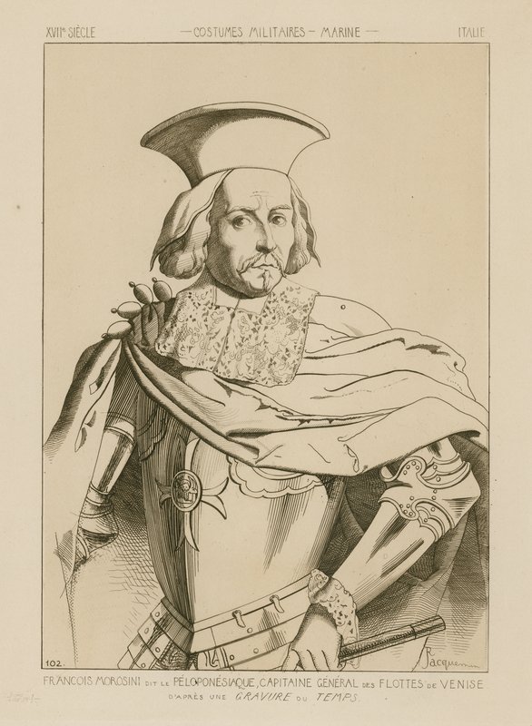 Francesco Morosini, llamado Peloponnesiaco, Capitán General de las Flotas de Venecia de Raphael Jacquemin