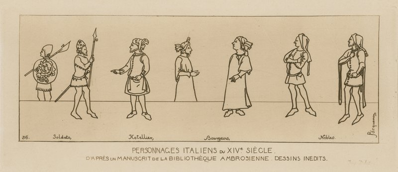 Personajes italianos del siglo XIV de Raphael Jacquemin