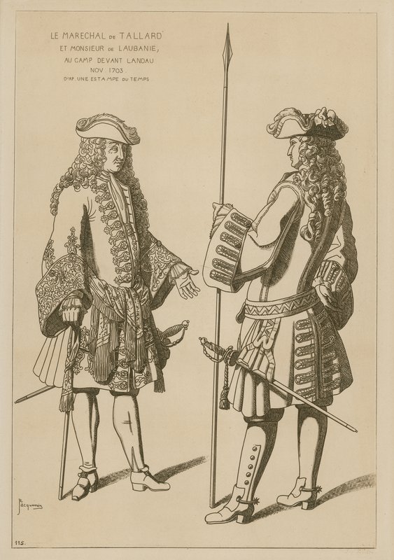 Mariscal de Tallard y el Sr. Laubanie en el campamento antes de la Batalla de Landau, noviembre de 1703 de Raphael Jacquemin