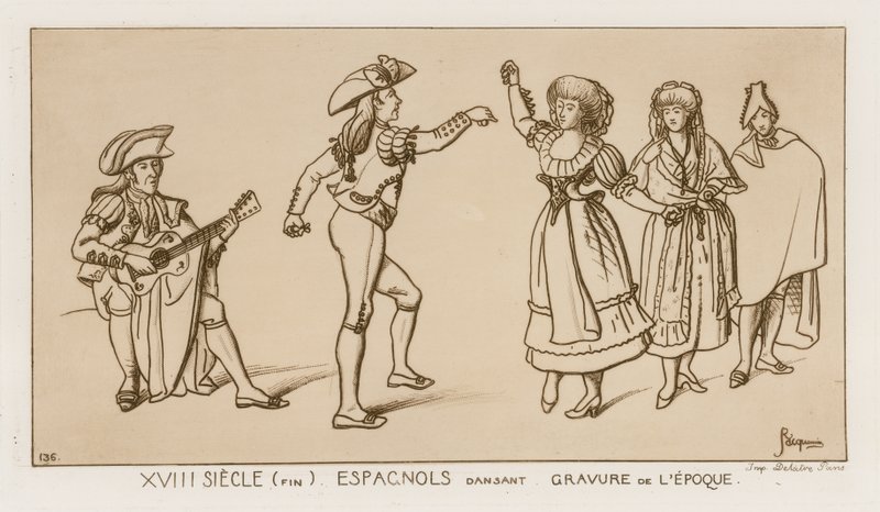 Bailarines españoles a finales del siglo XVIII de Raphael Jacquemin