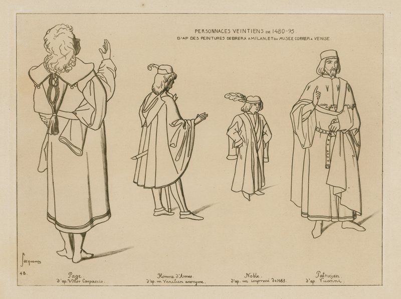 Personajes venecianos de 1480-95 de Raphael Jacquemin