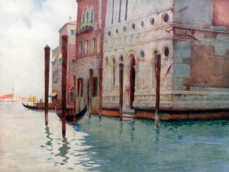 Esquina del Palacio Darío (litografía en color) de Reginald Barratt