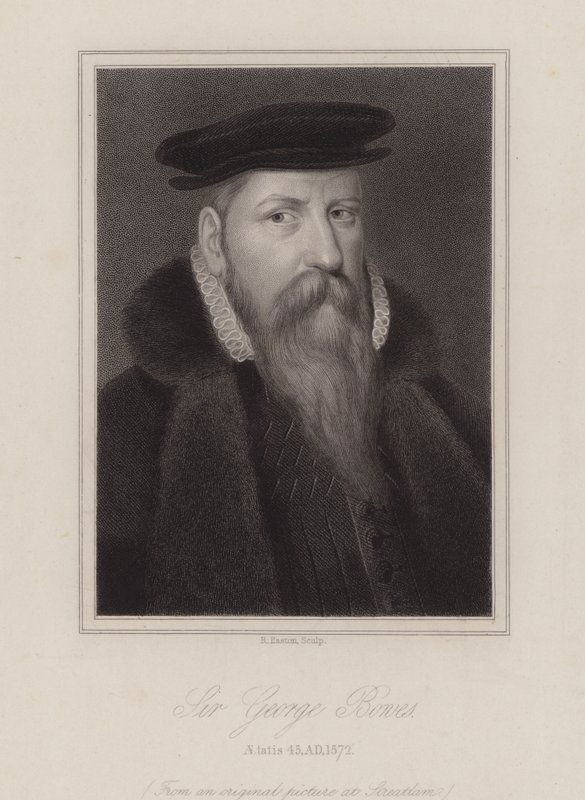 Sir George Bowes, soldado inglés (grabado) de Reginald Easton