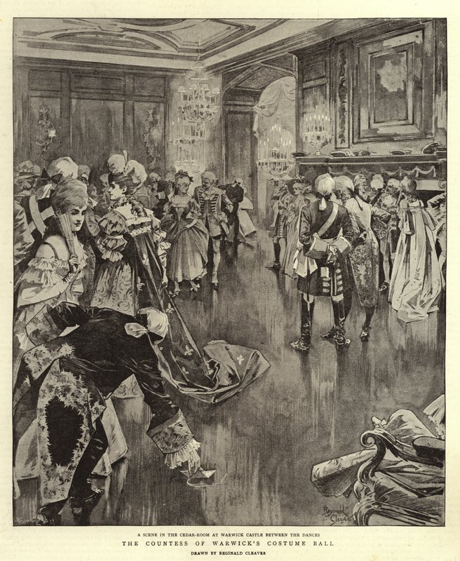 Baile de disfraces de la condesa de Warwick (litografía) de Reginald Thomas Cleaver