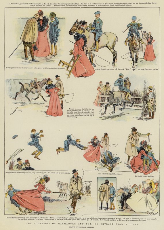 El noviazgo de Marmaduke y Tot, extracto de un diario (cromolito) de Reginald Thomas Cleaver