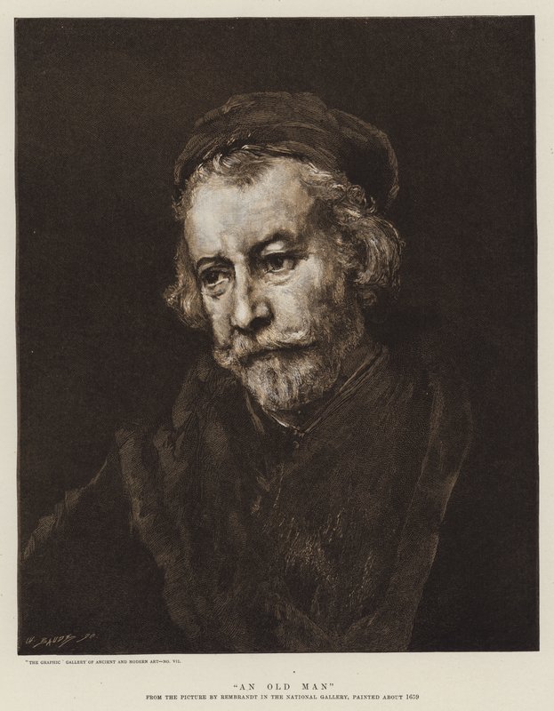 Un Hombre Viejo de Rembrandt van Rijn