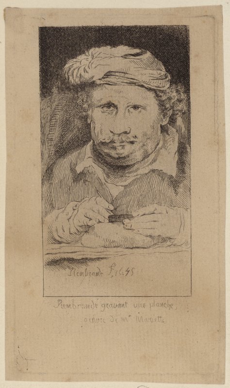 Rembrandt 1645 autorretrato en la colección de Mariette de Rembrandt van Rijn