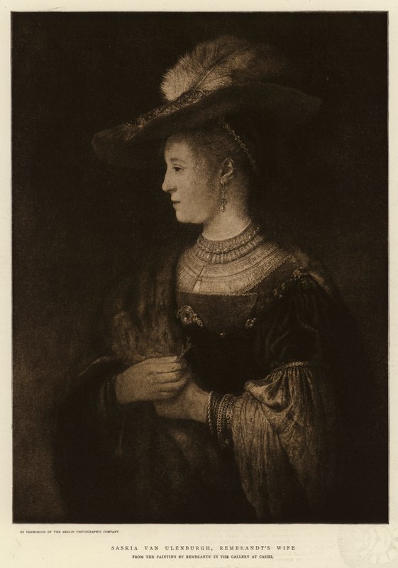 Saskia van Ulenburgh, esposa de Rembrandt de Rembrandt van Rijn