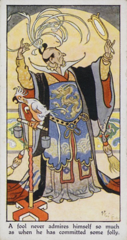 Proverbio oriental: Un tonto nunca se admira tanto a sí mismo como cuando ha cometido una tontería de René Bull