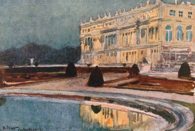 Palacio desde el Parterre Sur, Versalles de Rene Binet
