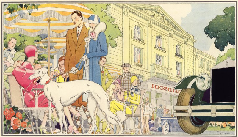 Hora del té en el Hotel Hermitage, Le Touquet de Rene Vincent