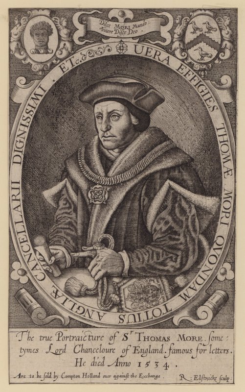 Sir Thomas More, abogado, estadista, filósofo y humanista inglés de Renold (after) Elstrack